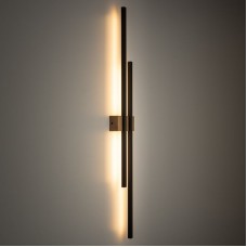 Απλίκα Τοίχου LED 12W 1480lm 230V Λευκό Φως Ημέρας Μαύρο-Ξύλο FLASH 6416